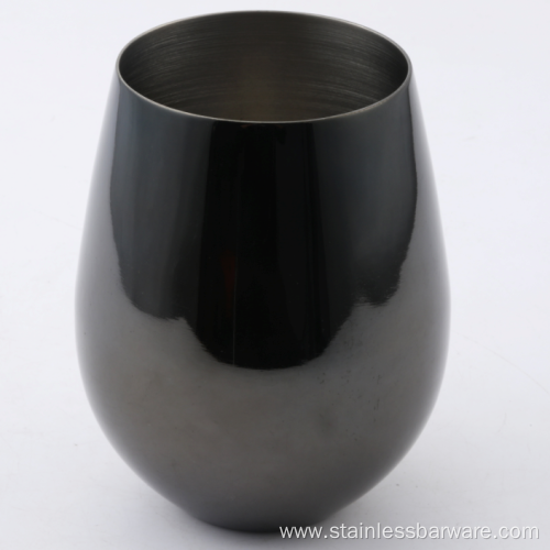 18oz Stainless Steel Black Color Wine Cup